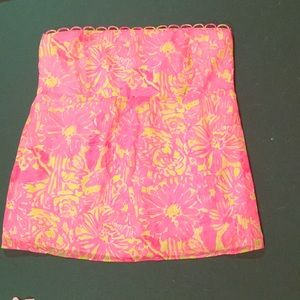 Lilly Pulitzer strapless chiffon top